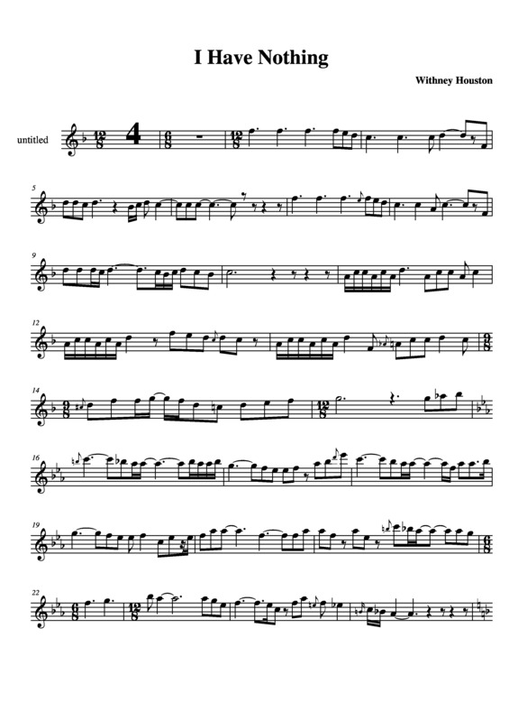 Partitura da música I Have Nothing v.9