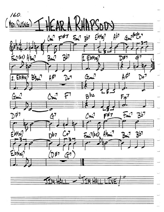 Partitura da música I Hear A Rhapsody v.6