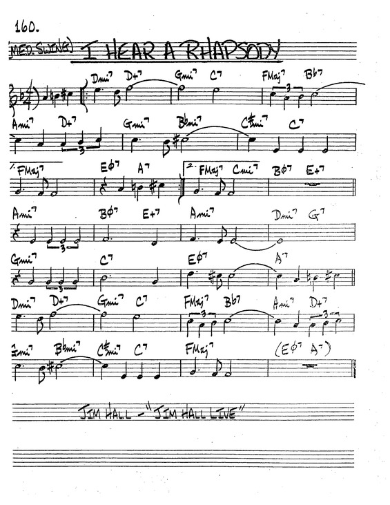 Partitura da música I Hear A Rhapsody v.8