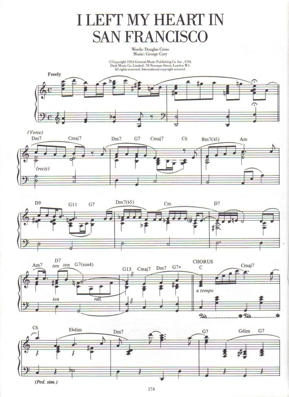 Partitura da música I Left My Heart In San Francisco v.4