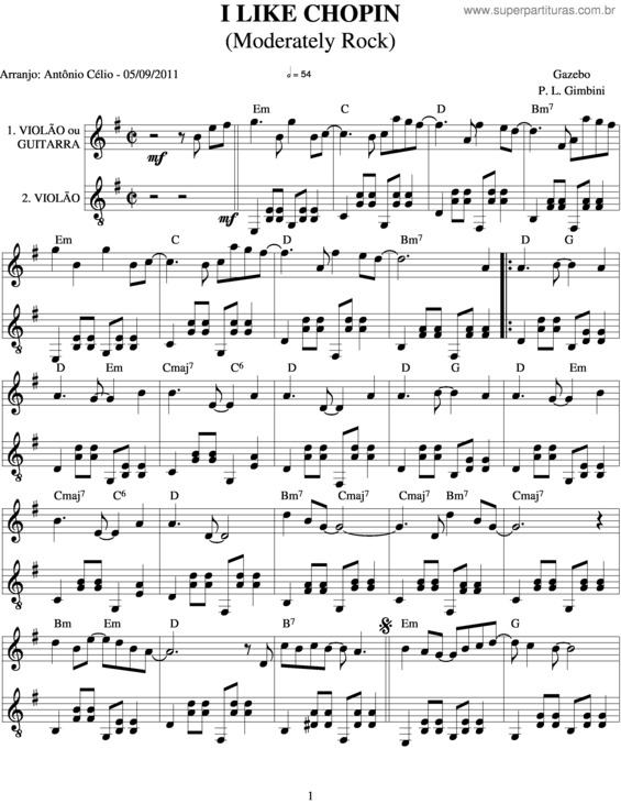 Partitura da música I Like Chopin v.4