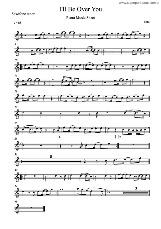 Deslizes - Fagner - Partitura para Saxofone Alto (Eb)