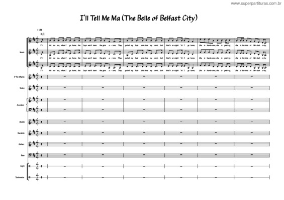 Partitura da música I`Ll Tell Me Ma