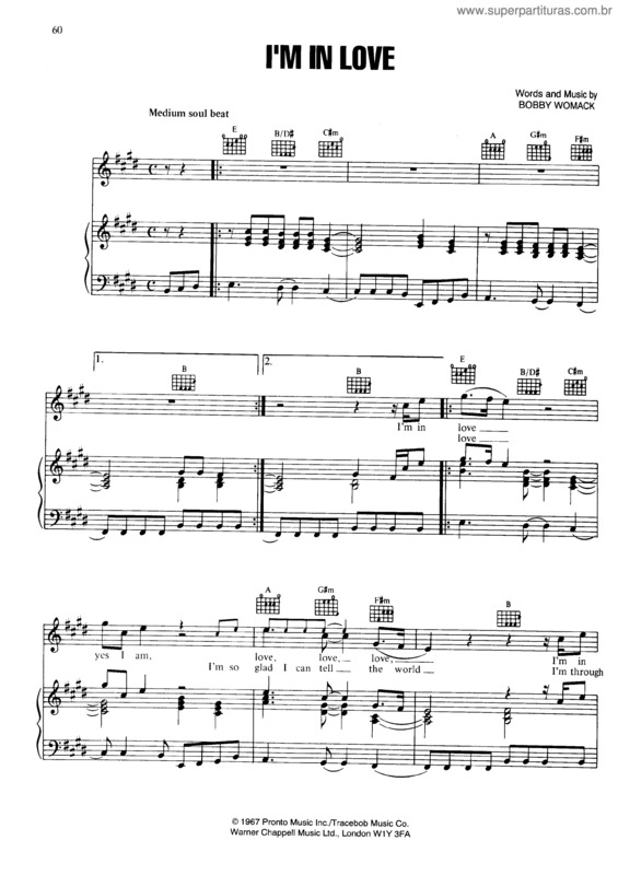 Partitura da música I`m In Love v.3