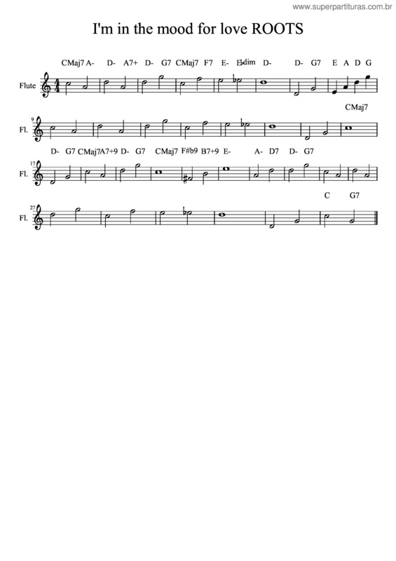 Partitura da música I`M In The Mood For Love Roots v.2