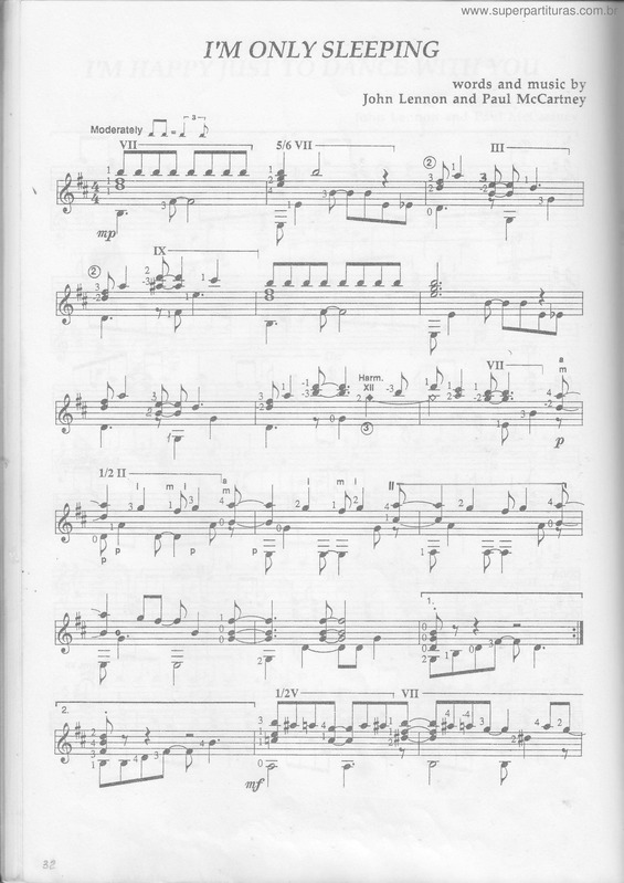 Partitura da música I`m Only Sleeping v.3