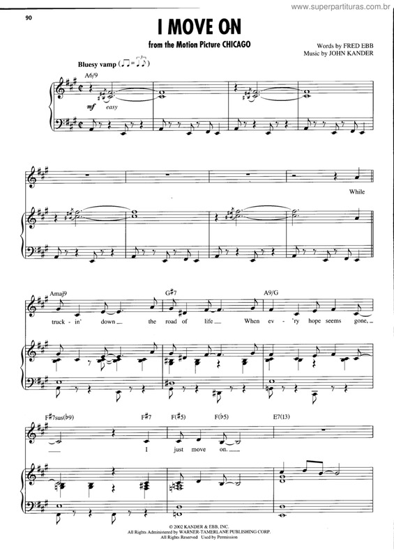 Partitura da música I move on