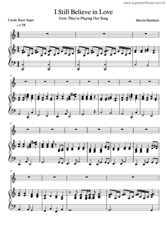 Partitura da música I Still Believe In Love Practice Track