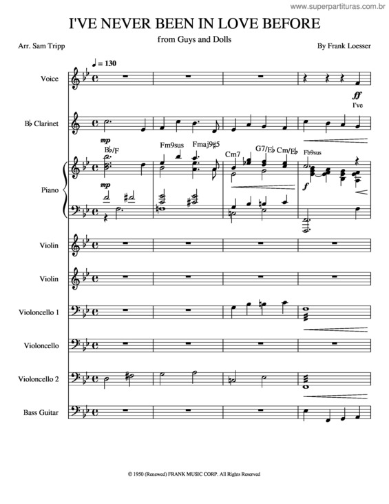 Partitura da música I`Ve Never Been In Love Before – Frank Loesser v.3
