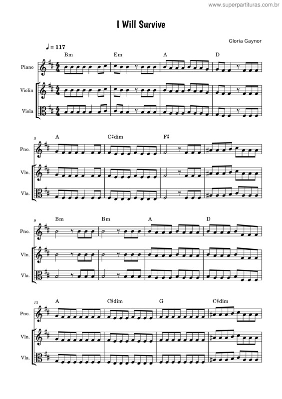Partitura da música I Will Survive – Gloria Gaynor v.13