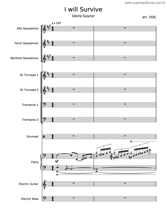 Partitura da música I Will Survive – Gloria Gaynor v.16