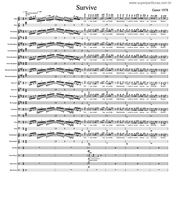 Partitura da música I Will Survive – Gloria Gaynor v.2