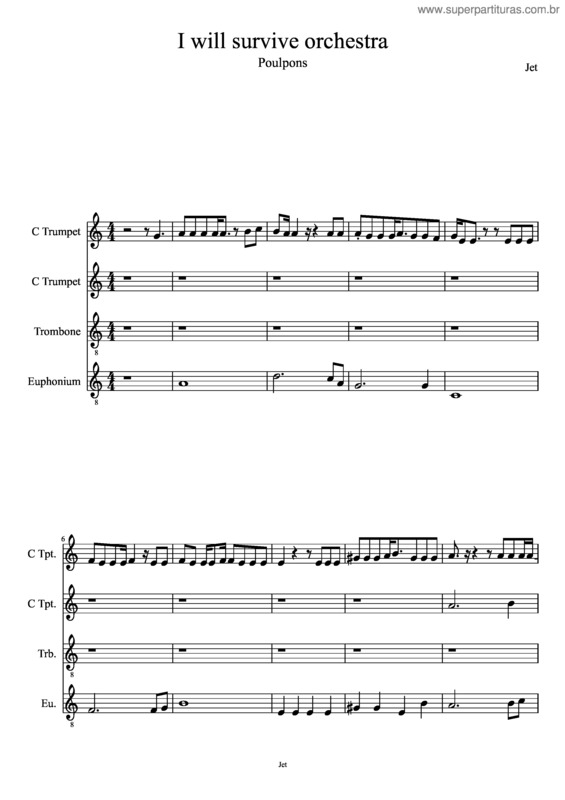 Partitura da música I Will Survive Orchestra