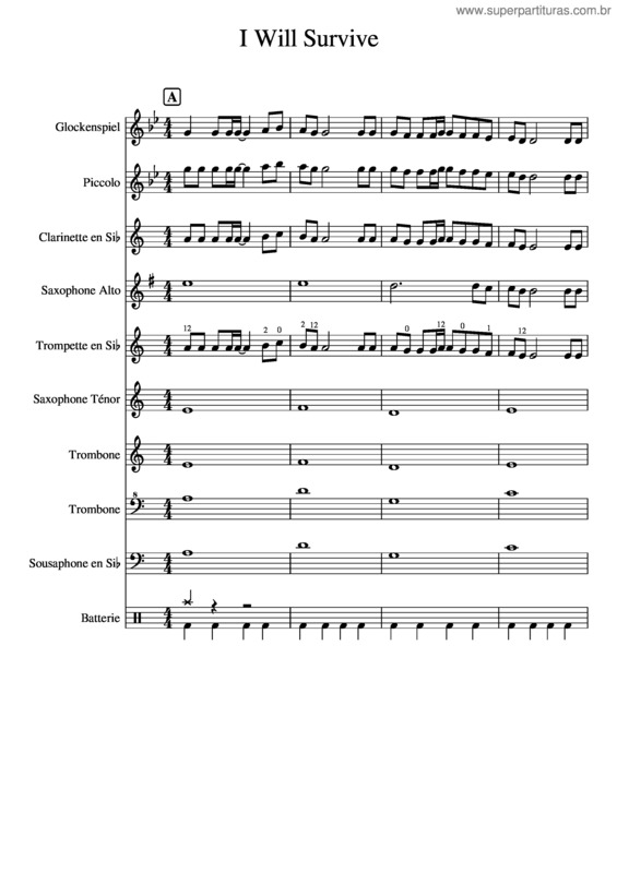 Partitura da música I Will Survive v.8
