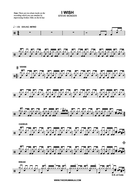 Partitura da música I Wish v.4