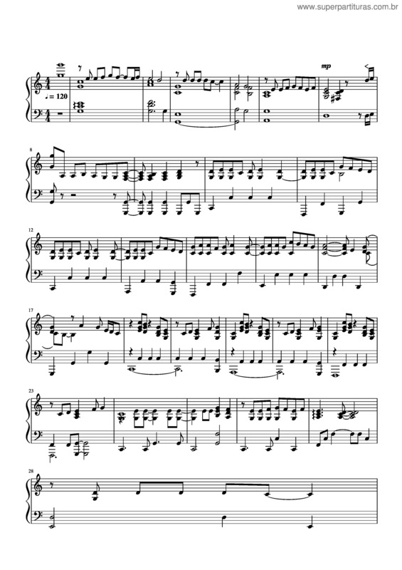 Partitura da música I Won`T Say I`M In Love v.2