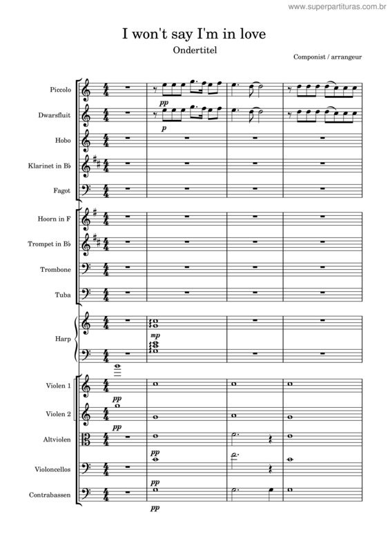 Partitura da música I Won`T Say v.9