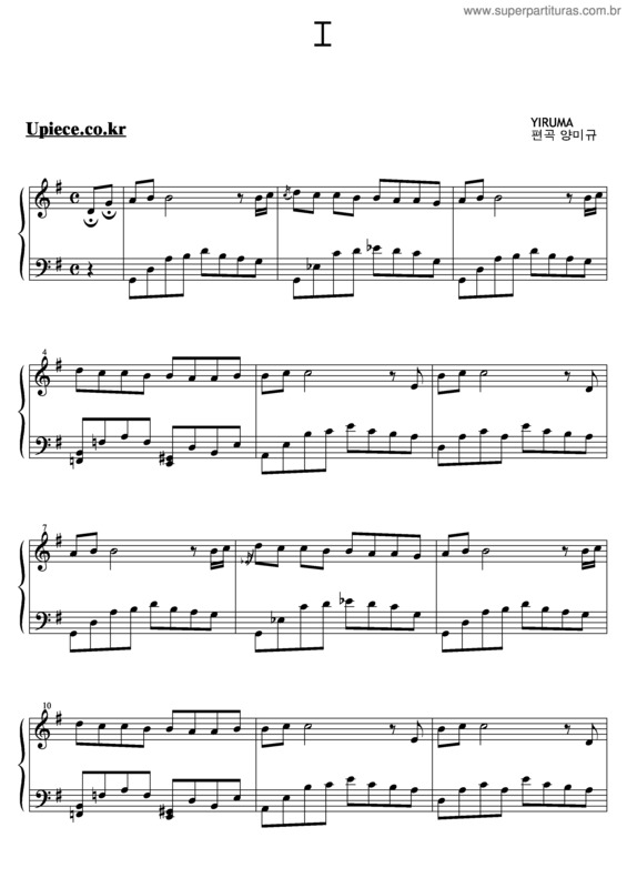 Partitura da música I