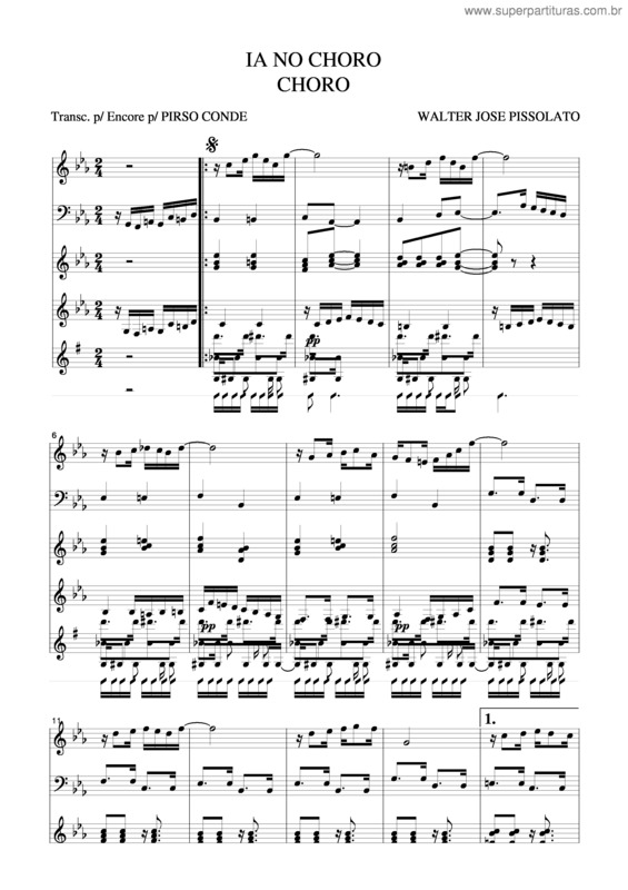 Partitura da música Ia No Choro v.3