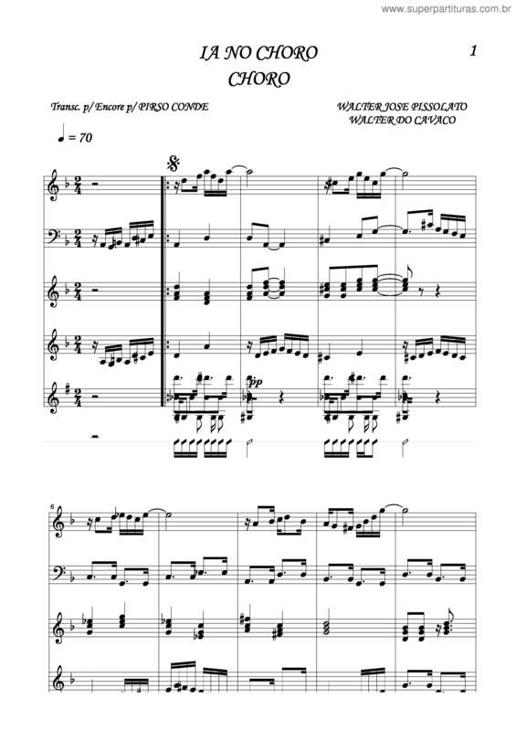 Partitura da música Ia No Choro v.4