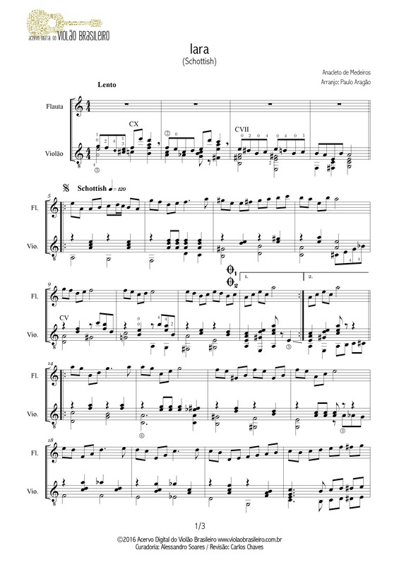 Partitura da música Iara v.8