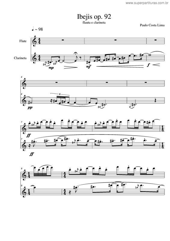 Partitura da música Ibejis nº 2