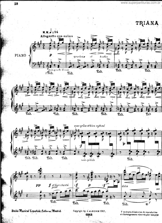 Partitura da música Iberia v.3