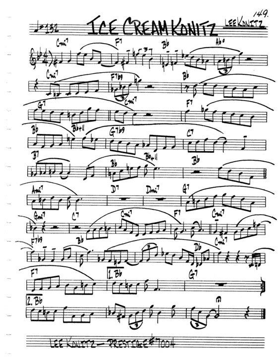 Partitura da música Ice Cream Konitz v.4