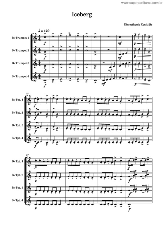 Partitura da música Iceberg v.2