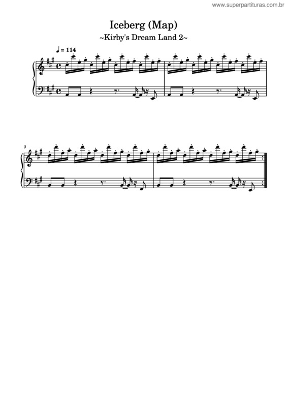 Partitura da música Iceberg