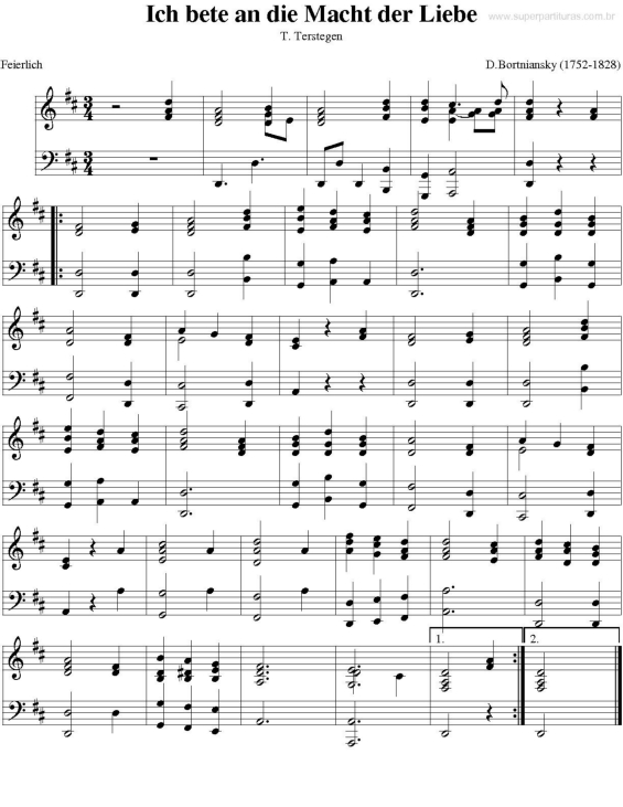 Partitura da música Ich bete an die Macht der Liebe