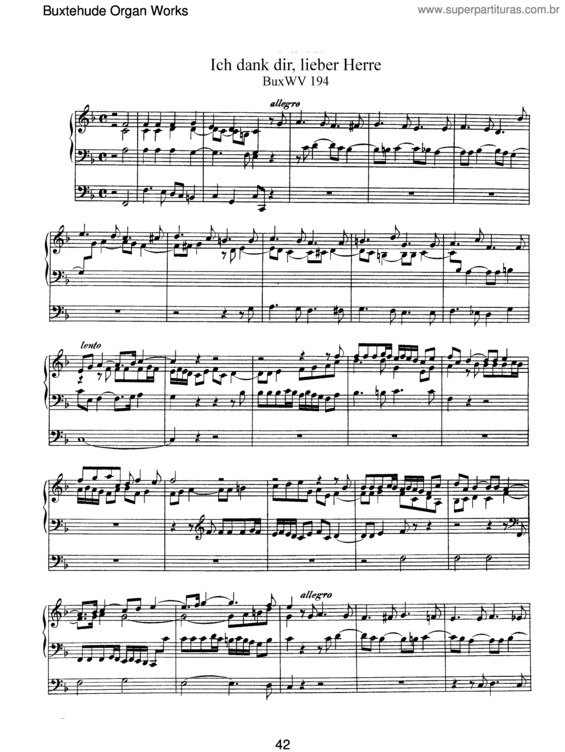 Partitura da música Ich dank dir, lieber Herre v.2