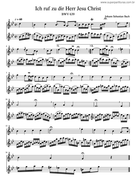 Partitura da música Ich Ruf Zu Dir Herr Jesu Christ