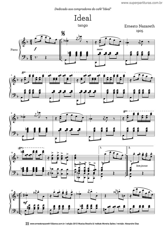 Partitura da música Ideal v.2