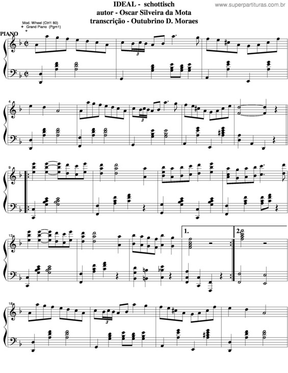 Partitura da música Ideal v.3