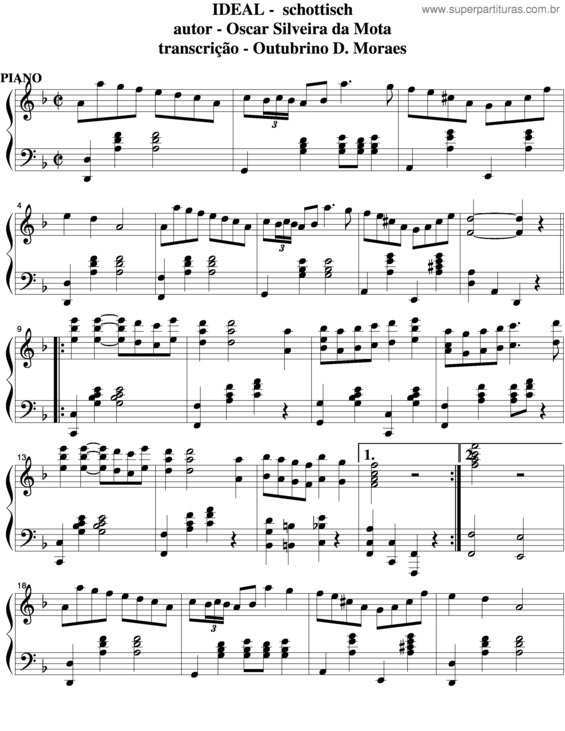 Partitura da música Ideal v.4