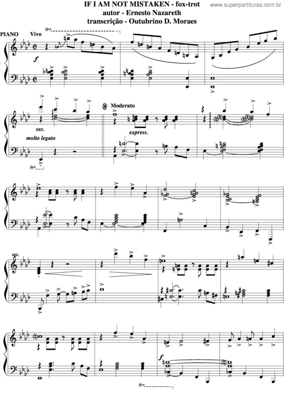 Partitura da música If I Am Not Mistaken v.3