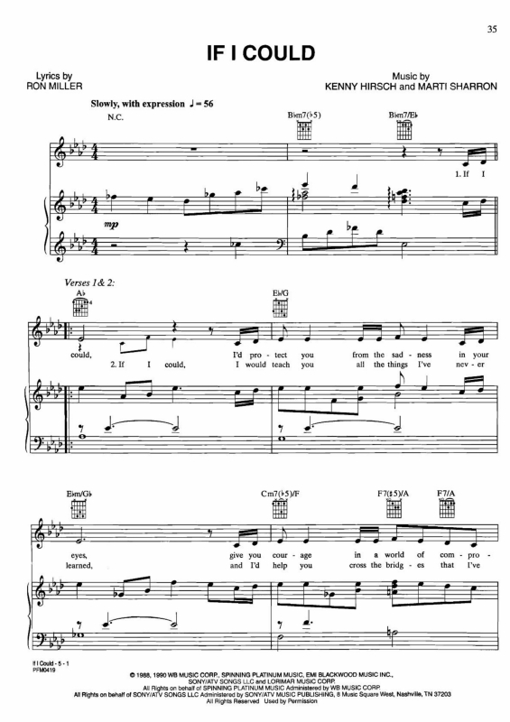 Partitura da música If I Could v.2