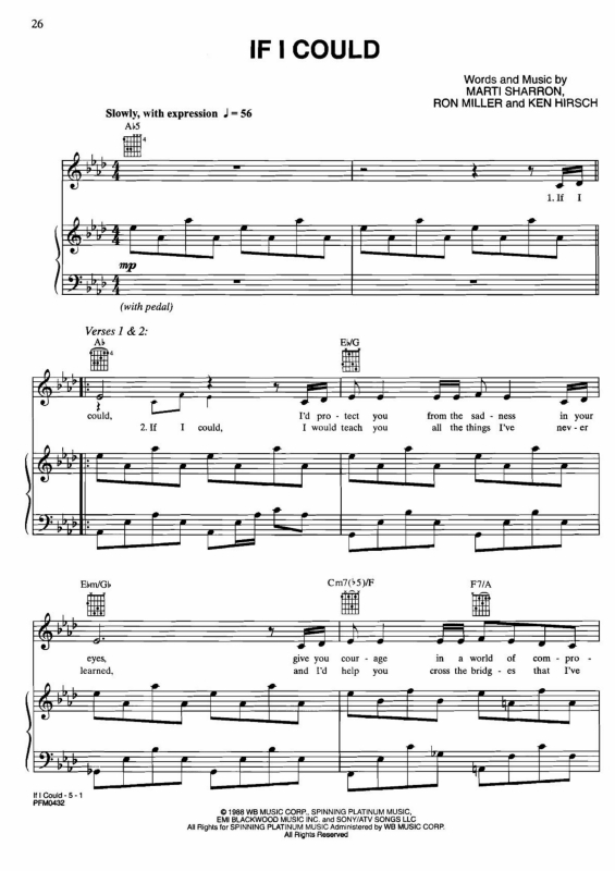 Partitura da música If I Could