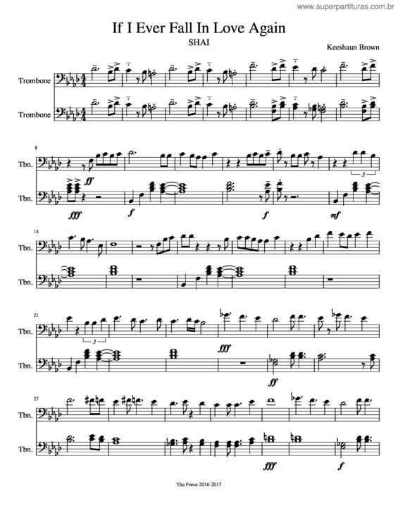 Partitura da música If I Ever Fall In Love Again