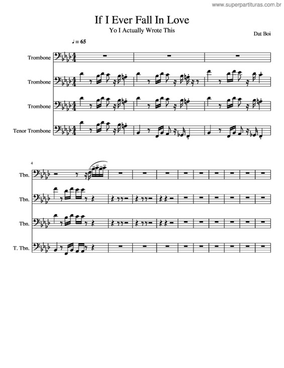 Partitura da música If I Ever Fall In Love Wip