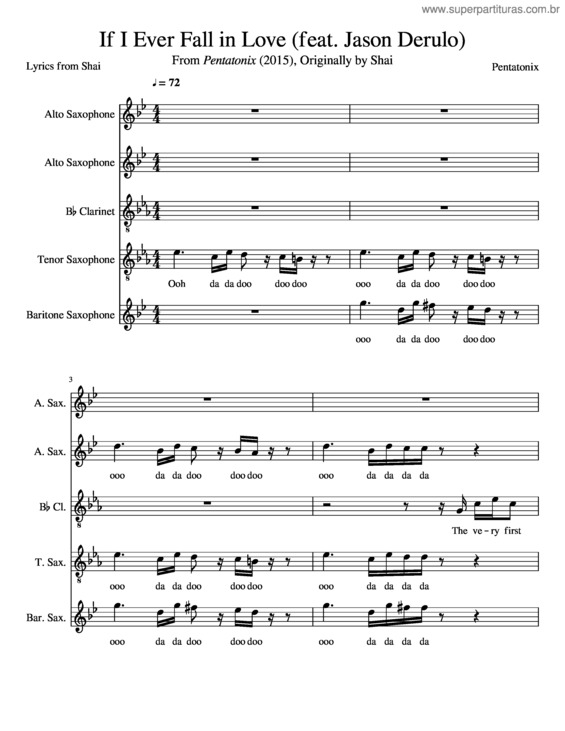 Partitura da música If I Ever Fall In Love