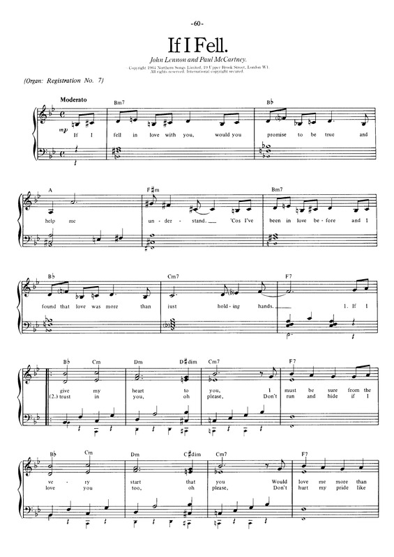 Partitura da música If I Fell v.7