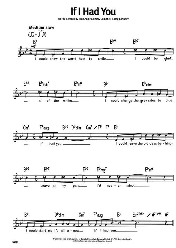 Partitura da música If I Had You v.2