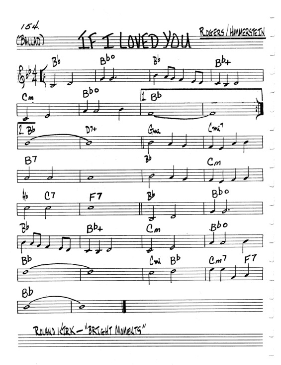 Partitura da música If I Loved You v.3