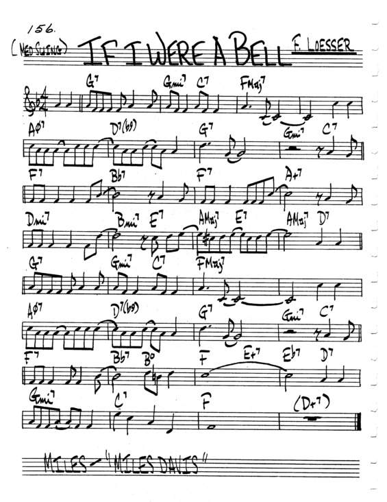 Partitura da música If I Were A Bell v.3