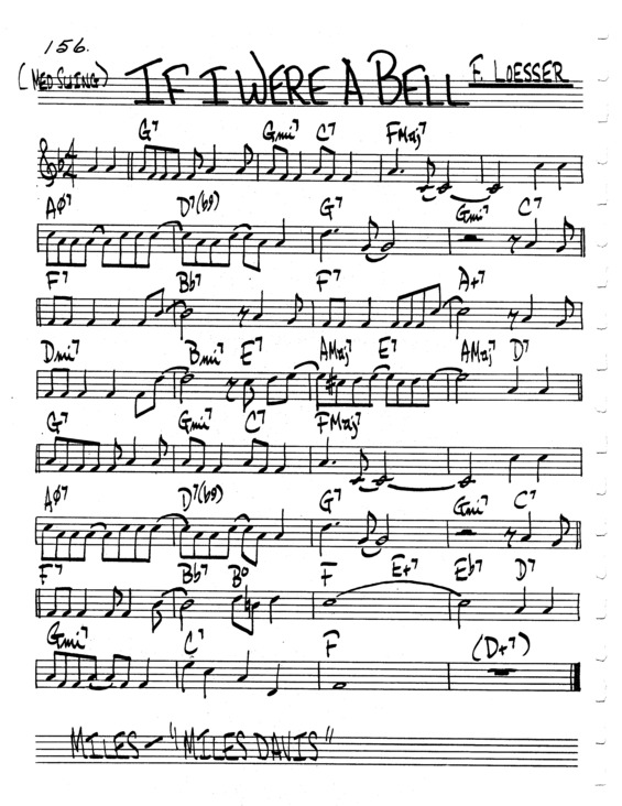 Partitura da música If I Were A Bell v.3