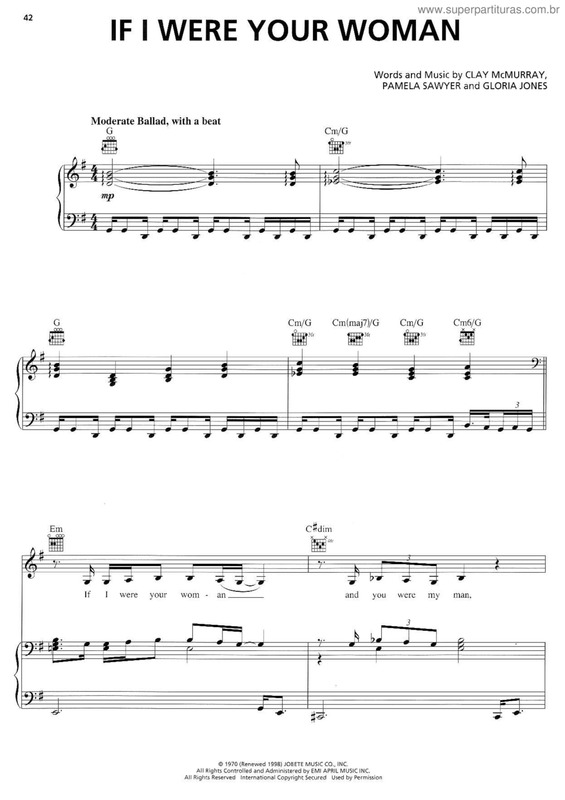 Partitura da música If i were your woman