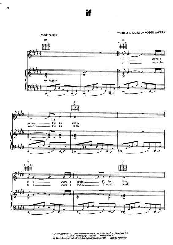 Partitura da música If v.3