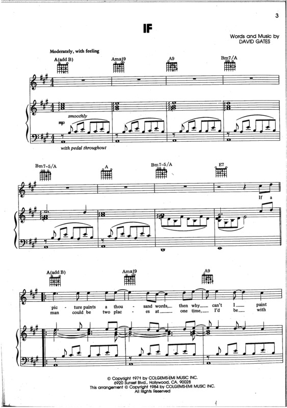 Partitura da música If v.4